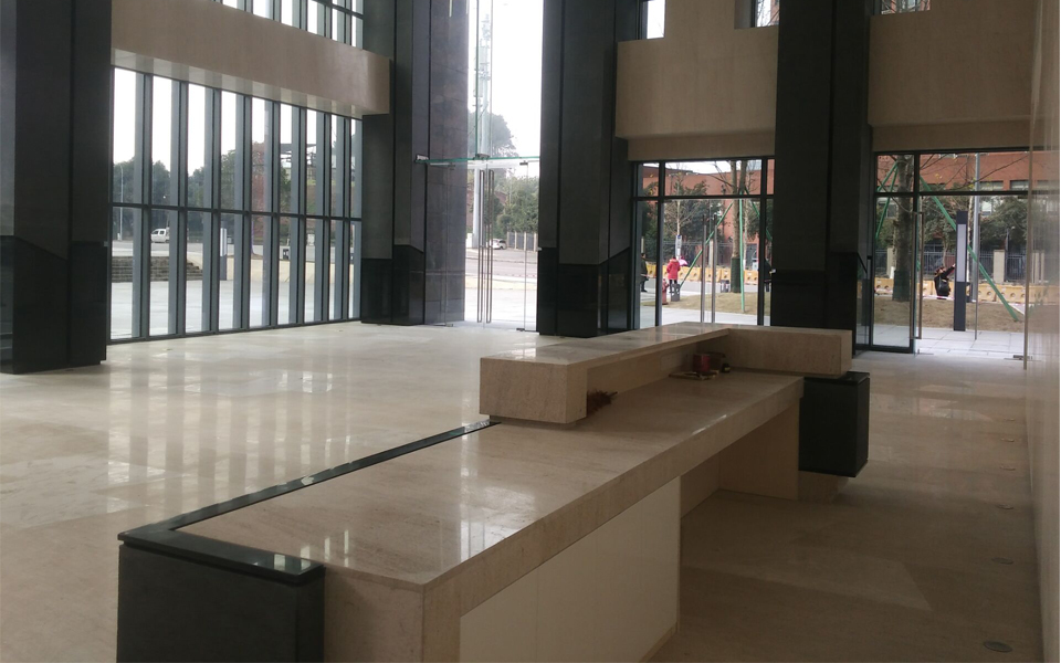 重慶朗天通訊國(guó)家電力專(zhuān)用網(wǎng)通信研發(fā)制造基地大堂裝修工程